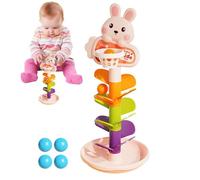 Construye la caída de bolas apilables - Juguetes apilables de 12 pulgadas, juega juegos de torres con pistas de bolas, carreras de carreras con rampas de colores educativos | Juego educativo