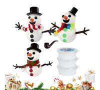 Construye tu muñeco de nieve - Kit de manualidades de arcilla de nieve, interactivo para hacer usted mismo, vacaciones de invierno Divertidas para, actividades de recreación en el aula, la