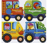 Construye vehículos con pegatinas de vinilo (4 títulos)