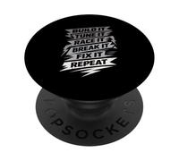 Constrúyelo, afínalo, compruébelo, arréglalo, Repite, Car Guy PopSockets PopGrip Adhesivo