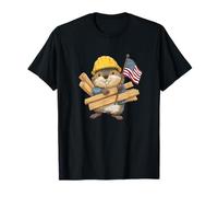 Construyendo Castor con Este Aspecto patriótico de manitas Camiseta