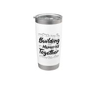 Construyendo recuerdos juntos Building Block Master Builder Vaso térmico de acero inoxidable de doble pared