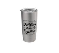 Construyendo recuerdos juntos Building Block Master Builder Vaso térmico de acero inoxidable de doble pared