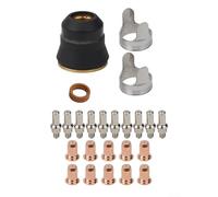 Consumibles de antorcha cortadora de plasma para PT60 IPT60 JASIC PRO CUT 45 24PCS Set con electrodos, boquillas y escudos