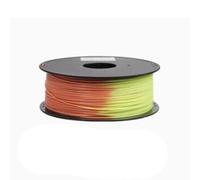 Consumibles de impresión 3D, Cambio de temperatura PLA de 2 colores+1.75 mm de cable sensible térmico, material de línea 3D FDM Resistencia a la resistencia +/- 0.03 mm, 1 kg Campo,Red turns yellow