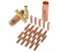 Consumibles de soldadura MIG 32 piezas compatibles con soldador MIG de 100 L MB15 15AK puntas de antorcha 0.04 pulgadas 0.04 pulgadas (B)