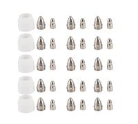 Consumibles para Antorcha de Corte P80, 25 Piezas, Electrodos y Boquillas de Cobre y Cerámica - Alta Durabilidad, Compatibles con Cortador P80 para Uso Profesional