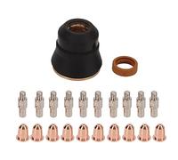 Consumibles para cortador de plasma, 22 piezas de electrodo, boquilla y copa de cobre premium para antorchas S25 a S45 con un rendimiento suave
