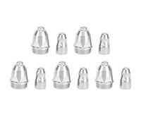 Consumibles para sopletes de corte por plasma, Paquete de cobre rojo del equipo la boca electrodo cortador plasma P80 tamaños múltiples 10 piezas(Ore size 1.3)