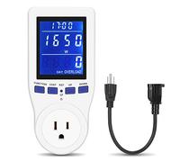 Consumo de Monitores de Uso Eléctrico,Monitor de Uso de Electricidad en el hogar, Energía Voltaje Amps Kill Meter Tester con luz de fondo, protección contra sobrecarga, pantalla de 7 modos, enchufe