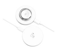 Contact Base de Carga inalámbrica, Carga Rápida 15W, Compatible y Qi, Soporte Anillo, Cable USB-A a USB-C 1m, Blanco