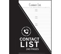 Contact List Log Book: Large Address & Phone Number Organizer for Home, Work & Small Business | Easy-to-Use Contact Record Notebook (8.5 × 11 in, 240 Pages)