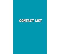 Contact List Notebook for Work: Small Address Book to Store All Your Important Informations
