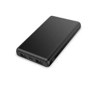 Contact Powerbank, 10000 mAh, Ultra Ligera, 10 W, Carga simultánea, Cable USB-A a USB-C Incluido, Negro