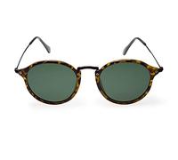 Contacta, Dakar - Gafas de sol polarizadas para hombre y mujer, montura redondeada, visión nítida, gafas color Demi, lente verde, paquete con bolsa para gafas, 20 g