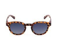 Contacta, Hipsun Floyd - Gafas de sol para hombre y mujer, con lentes polarizadas, montura efecto brillante, color Demi, lente azul, paquete con bolsa para gafas, 22 g