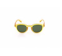 Contacta, Hipsun Floyd - Gafas de sol para hombre y mujer, gafas con lentes polarizadas, montura efecto brillante, color miel, lente verde, paquete con bolsa para gafas, 22 g