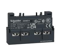 Contacto auxiliar de la gama TeSys, 1 NA/1 NC, 60 V DC, 240 V AC, montaje frontal, juego de 10, 2,9 x 4,5 x 1,1 centímetros, color blanco (referencia: GVAE11)