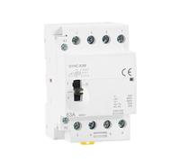 Contactor 4P 40A 63A 4NO o 2NC2NO 220V/230V 50/60HZ modular de CA doméstico for riel DIN, operación manual(4P 63A 2NO2NC 220V)