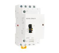 Contactor CA doméstico manual BCH8-25M/31 de 25 A, 4 polos, 3 NO, 1 NC, 50/60 Hz, control manual/automático.(AC 110V)