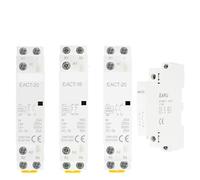 Contactor CA modular doméstico, montaje en riel DIN, CC 12 V, 24 V, CA 110 V, 220 V, 50/60 Hz, 2 polos, 16 A, 20 A, 25 A, 2 NA, 2 NC, 1 NA, 1 NC, for casas inteligentes.(AC 220V,16A,2NO)