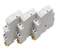 Contactor CA modular for casa, hotel, 2 polos, 220 V, 230 V, 16 A/20 A/25 A/1 NA/1 NC, 2 NA/2 NC, 50/60 Hz, montaje en riel DIN(20A,1NO1NC_110V)