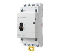 Contactor de CA 110 V 4 pines 20 A con 2 cerradores y 2 abridores para sistemas HVAC y control del motor, funcionamiento manual y automático, bloqueo eléctrico, carcasa ABS blanca