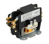 Contactor de CA 25A 1P para compresor de condensador de aire acondicionado, voltaje de bobina 24-220 V CA, 600 V máximo de resistencia, carcasa de plástico, negro