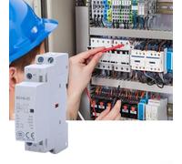 Contactor de CA 25A 2 polos 2NO 230V para carga y control de circuito, montaje en riel, serie B compacto y silencioso para paneles eléctricos de hogar y jardín