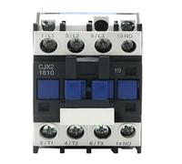 Contactor de CA CJX2-1810 LC1, 18 A, trifásico, 3 polos, NO, voltaje de bobina: 380 V, 220 V, 110 V, 36 V, 24 V, 50/60 Hz, montaje en riel DIN, 3P+1NO(AC 24V)