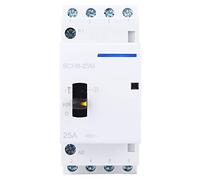 Contactor de CA doméstico 4p 25a 230v con Interruptor de Control Manual 4no Contactor Modular de Montaje en Riel DIN para Control eléctrico del hogar (4NC)