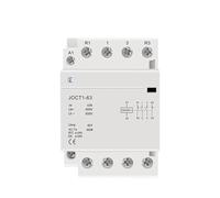 Contactor de CA doméstico for riel DIN, 4P, 63 A, 220 V/230 V, 50/60 Hz, 1 NO, 3 NC/2 NO, 2 NC/3 NO, 1 NC/4 NO/4 NC