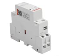 Contactor de CA modular 2P 25 A CA 220 V para montaje en carril, silencioso, con 100.000 juegos de conmutación eléctrica, para casa inteligente, para hotel, iluminación y ventilación (25 A, 2NO 220 V)