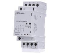 Contactor de instalación 24VAC/DC,4S,LED 22.34.0.024.4320 | Finder | 22.34.0.024.4320 | Contactor instalación montaje en serie