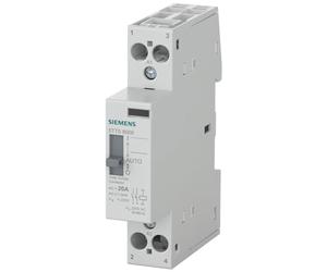 Contactor de instalación, 70 mm, contactos 2NA, accionamiento 230V AC, 20A, c/mando manual 0-I-Aut