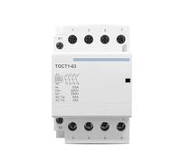 Contactor doméstico Contactor modular de CA doméstico de 4 polos, 63 A, 220 V, bobina, 400 V~, 50/60 Hz, riel DIN, 4 NA, 2 NA, 2 NC, 4 NC(2NO 2NC)
