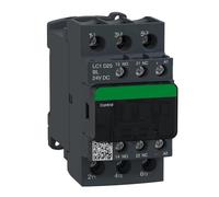 Contactor magnético eléctrico CC LC1D25BL negro, 3P, 3NO, LC1-D25BL, 25 A, bobina de 24 V CC
