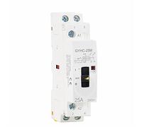 Contactor modular 2P 16A 20A 25A 2NO o 2NC 220V Control manual doméstico Tipo riel DIN 1 pieza(2P 25A 2NC 220V)