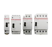 Contactor modular de CA doméstico, 2P, 25 A, 40 A, 63 A, 220 V, 50/60 Hz, for riel DIN, con interruptor control manual, 2 NO, NC, NO(AC 220V-63A-4NO)