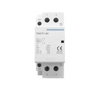 Contactor modular de CA doméstico, 2P, 63 A, 220 V/230 V, 50/60 Hz, for riel DIN, 2 NO, 2 NC o 1 NO, 1 NC(2NC)