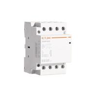 Contactor modular de CA doméstico, 380 V, trifásico, 4 polos, 25 A, 40 A, 63 A, 4 NA, bobina, carril DIN, EKMF(4P 25A)