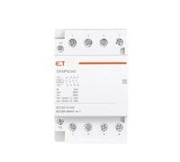 Contactor modular de CA doméstico, 380 V, trifásico, 4 polos, 63 A, 4 NA, bobina, tipo riel DIN, EK-6340-230