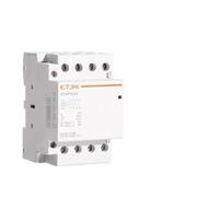 Contactor modular de CA for el hogar 380v trifásico 4P 25A 40A 63A 4NO bobina carril Din(4P 63A)