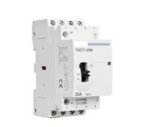 Contactor Modular de CA for el hogar, carril Din, 4P, 25A, 220V/230V, 50/60Hz, con interruptor de Control Manual, 4NO o 2NO, 2NC o 4NC(4NO)