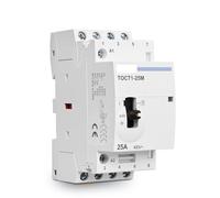 Contactor Modular de CA for el hogar, carril Din, 4P, 25A, 220V/230V, 50/60Hz, con interruptor de Control Manual, 4NO o 2NO, 2NC o 4NC(4NO)