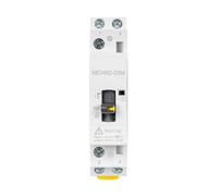 Contactor modular de CC for uso doméstico, 2 polos, 25 A, 12 V CC, 50/60 Hz, con interruptor de control manual, for carril DIN, MCH8D-25M(2NO)