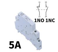 Contactor modular doméstico de 5 piezas, 220 V, iCT, 2 polos, 16 A, 20 A, 25 A, 2 NC, 2 NA, 1 NA, 1 NC, 50/60 Hz(Auxiliary 1NO 1NC)