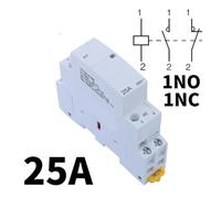 Contactor modular doméstico de 5 piezas, 220 V, iCT, 2 polos, 16 A, 20 A, 25 A, 2 NC, 2 NA, 1 NA, 1 NC, 50/60 Hz(ICT25A 1NO 1NC)