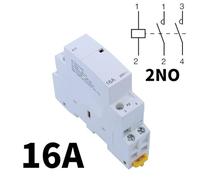 Contactor modular doméstico de 5 piezas, 220 V, iCT, 2 polos, 16 A, 20 A, 25 A, 2 NC, 2 NA, 1 NA, 1 NC, 50/60 Hz(ICT16A 2NO)