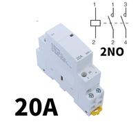 Contactor modular doméstico de 5 piezas, 220 V, iCT, 2 polos, 16 A, 20 A, 25 A, 2 NC, 2 NA, 1 NA, 1 NC, 50/60 Hz(ICT20A 2NO)